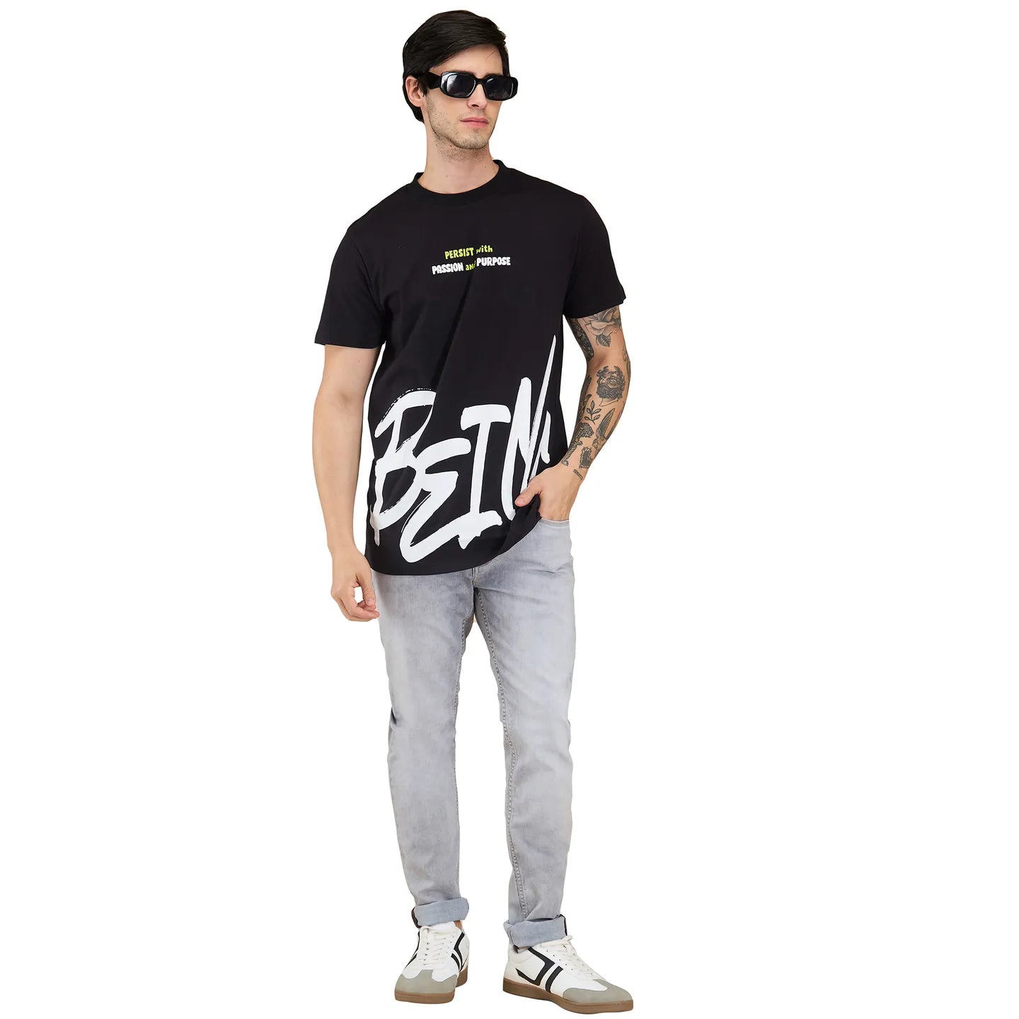 Grey Skinny Fit Denims For Men By Being Human Clothing