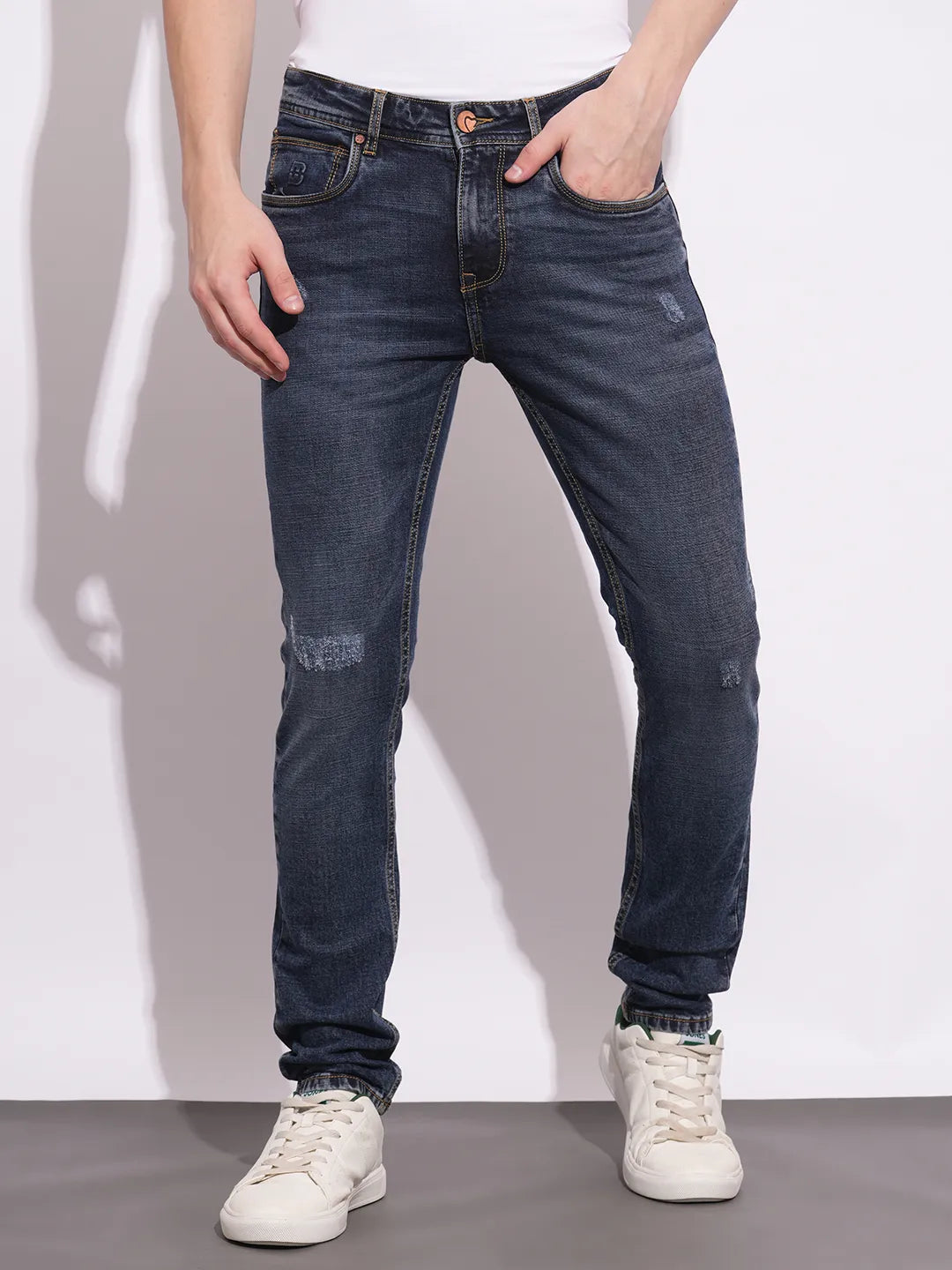 Being Human Clothing Mens-Bottom Denim Dk.Tone