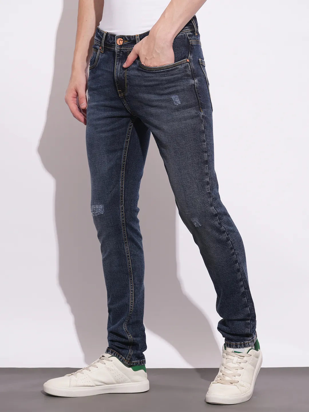 Being Human Clothing Mens-Bottom Denim Dk.Tone