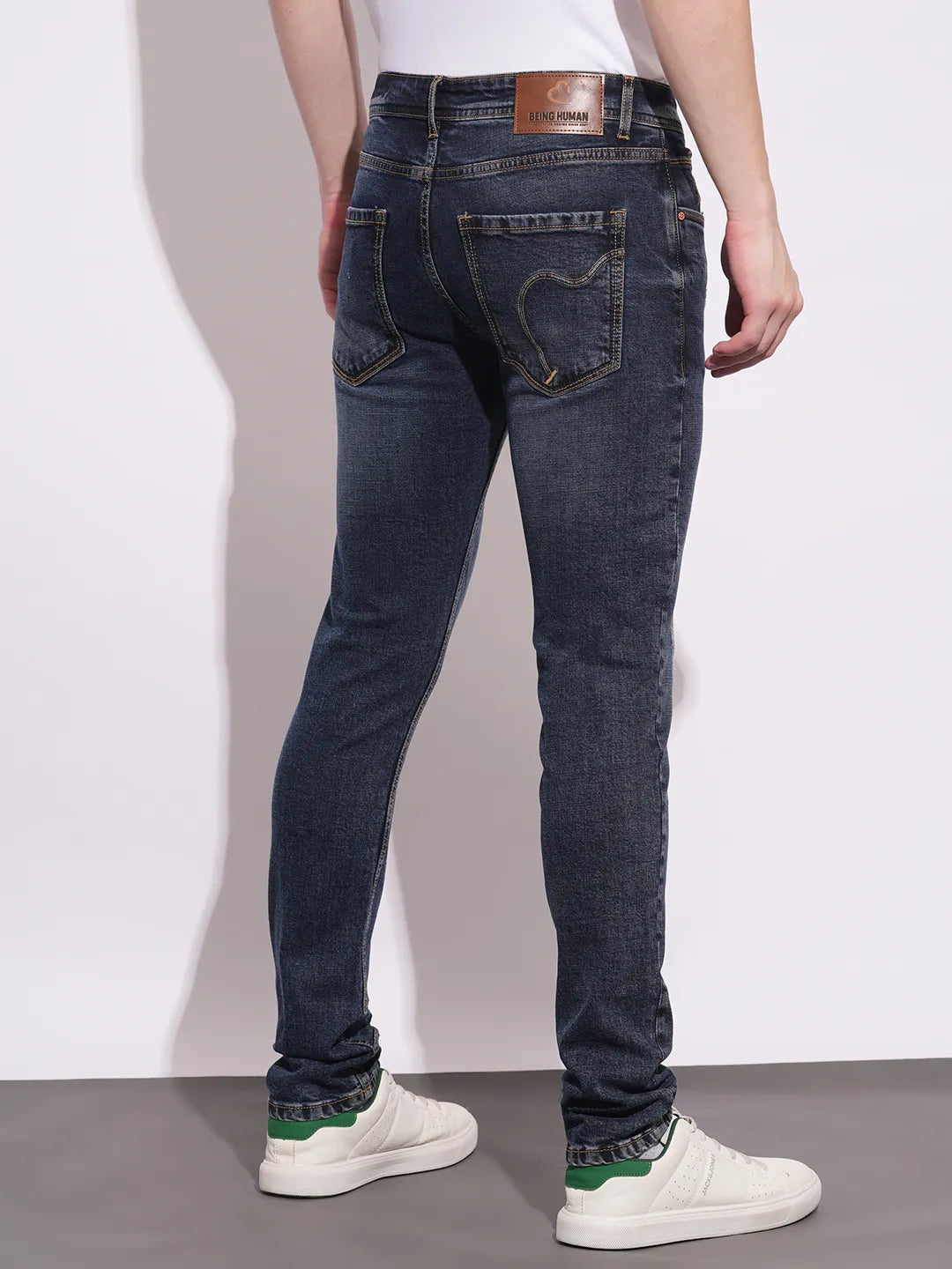 Being Human Clothing Mens-Bottom Denim Dk.Tone