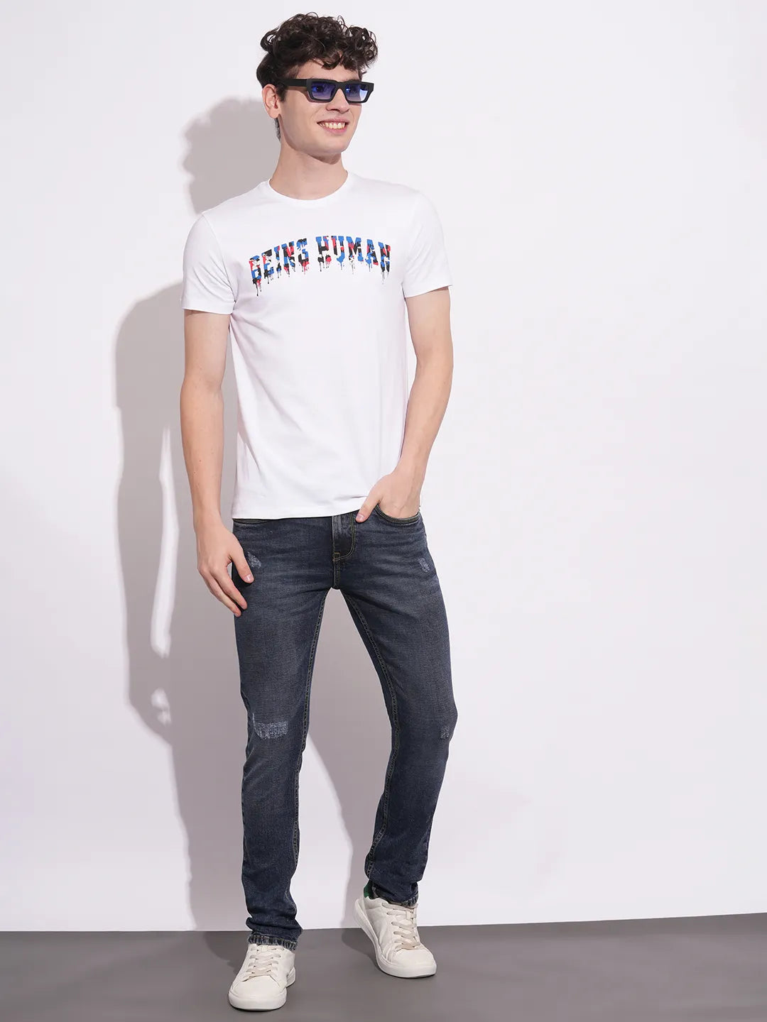 Being Human Clothing Mens-Bottom Denim Dk.Tone