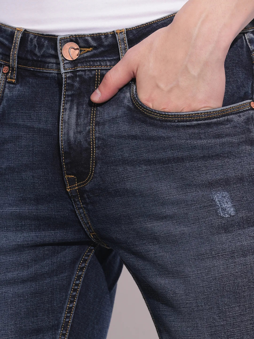 Being Human Clothing Mens-Bottom Denim Dk.Tone
