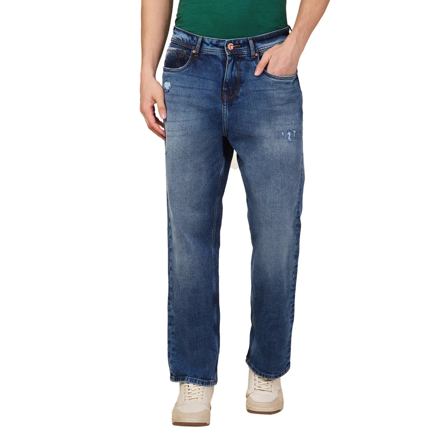 Being Human Clothing Mens-Bottom Denim Dk.Tone