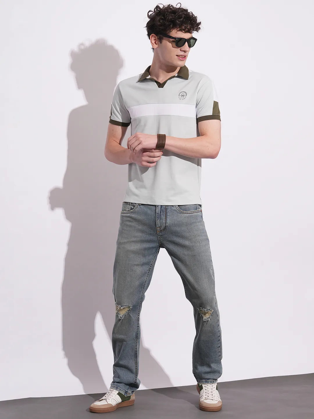 Blue Straight Fit Men's Denims by Being Human Clothing