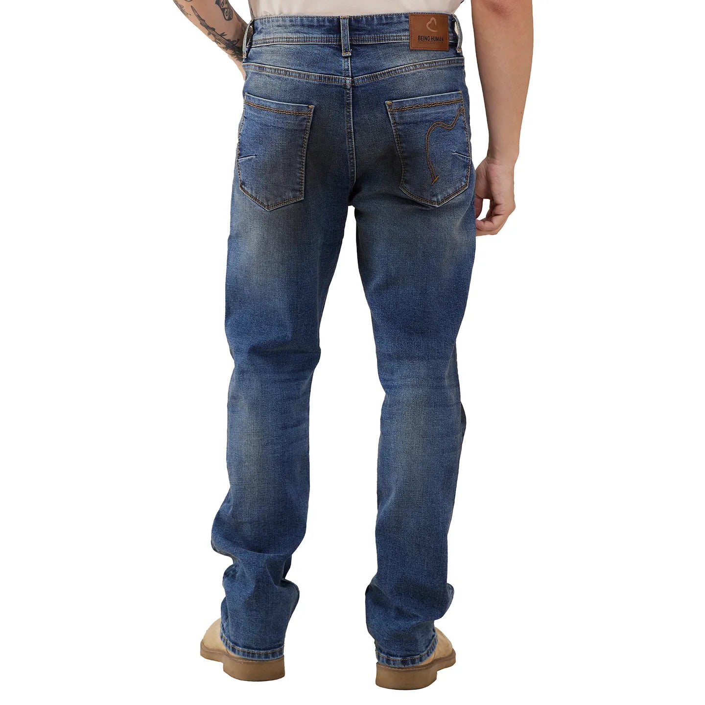 Being Human Clothing Men Blue Solid Jeans
