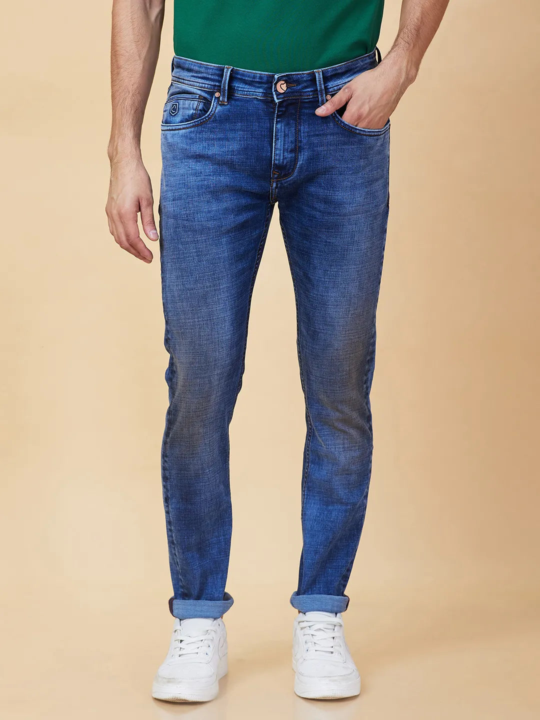 Men Black Solid Jeans by Being Human Clothing