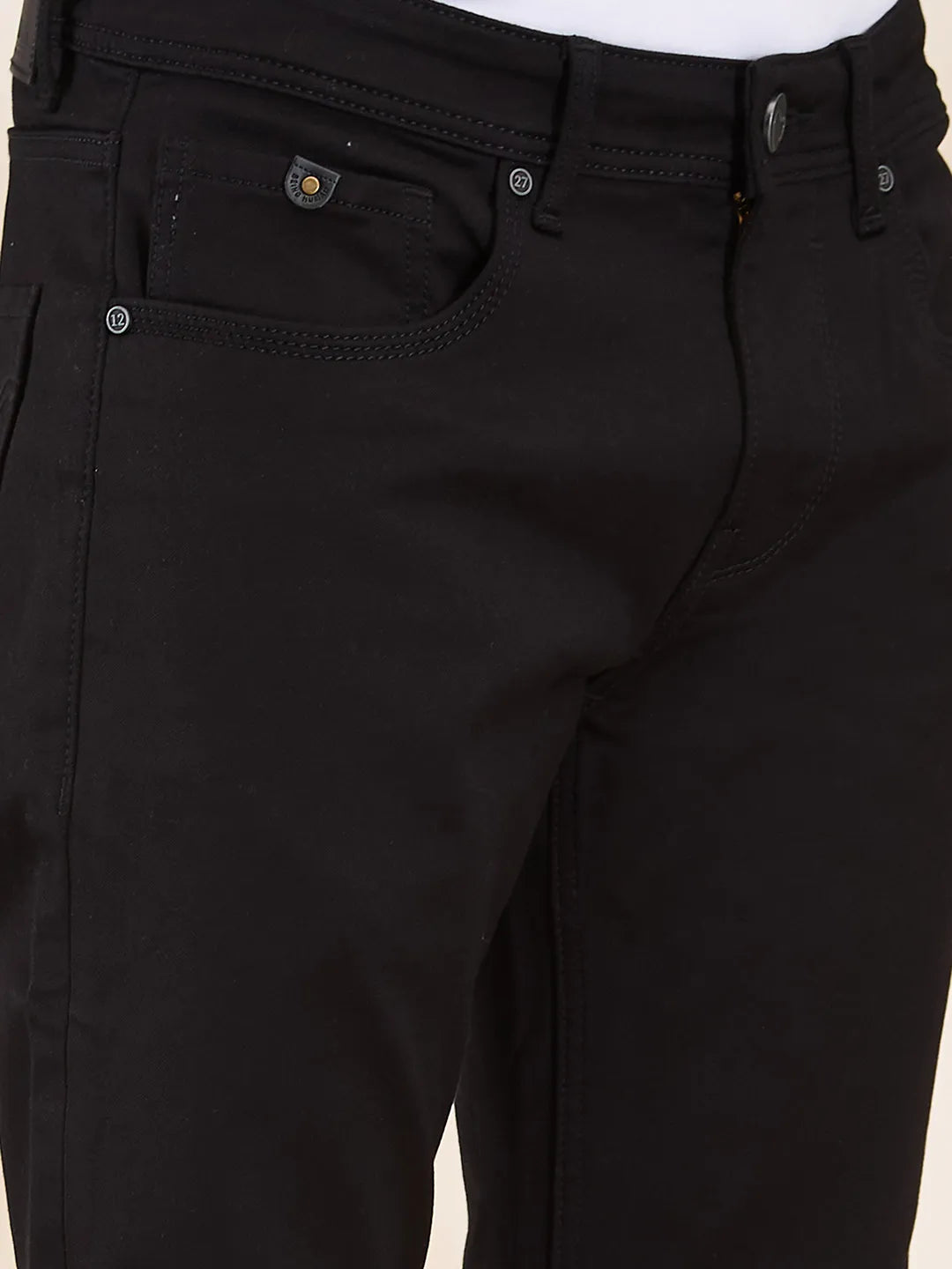 Being Human Clothing Men Black Solid Jeans