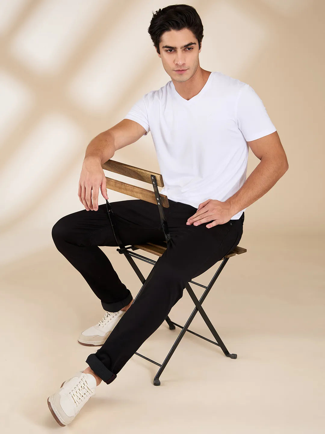 Being Human Clothing Men Black Solid Jeans