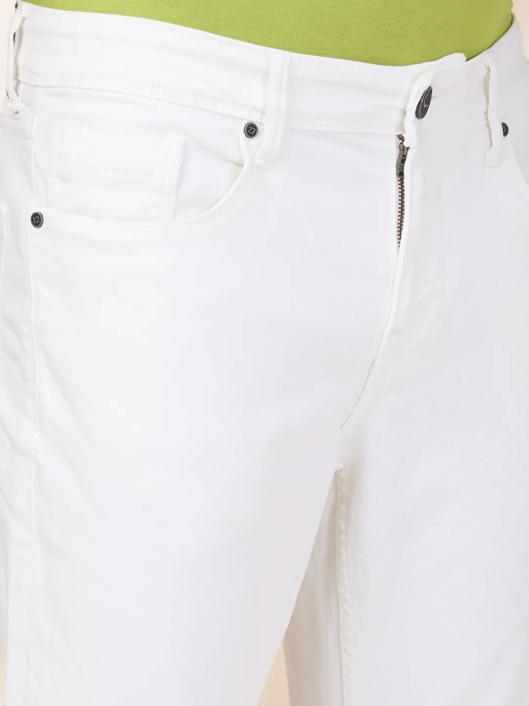 Being Human Clothing Men White Solid Jeans