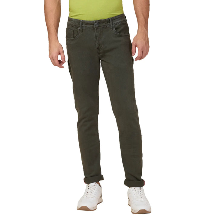 Green Helium-Skinny Fit Denims for Men