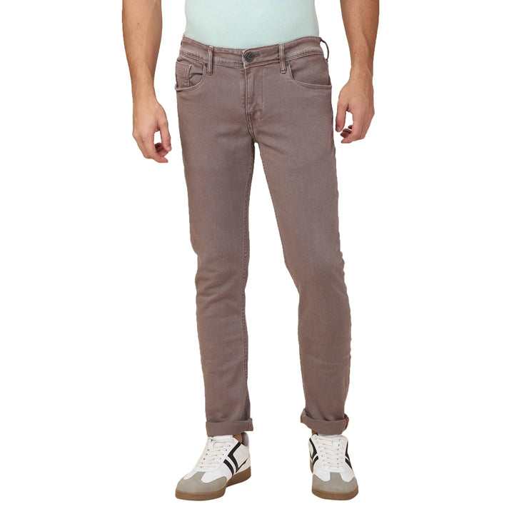 Steel Grey Skinny Fit Denims For Men By Being Human Clothing