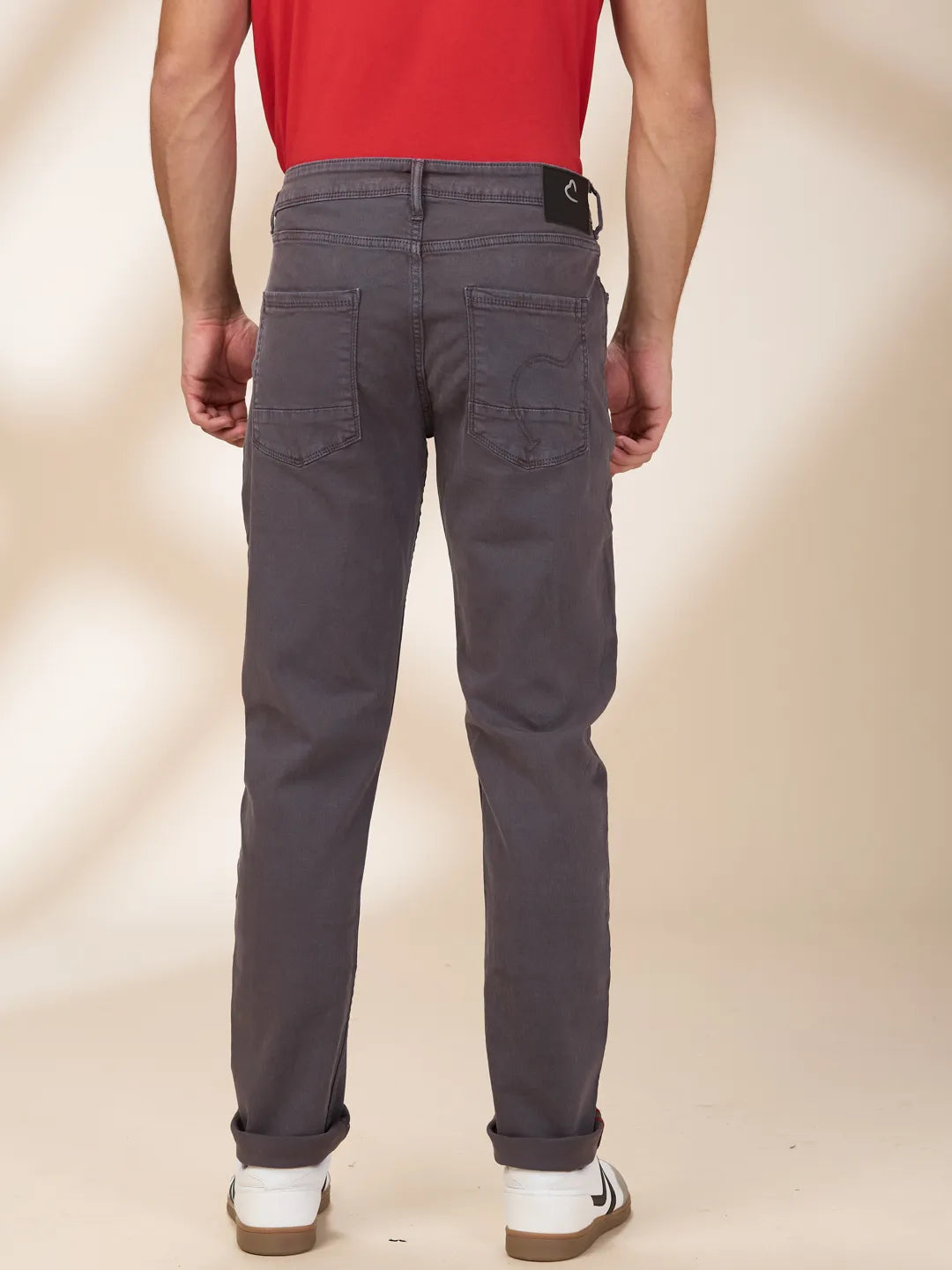 Grey Slim Fit Denims For Men By Being Human Clothing