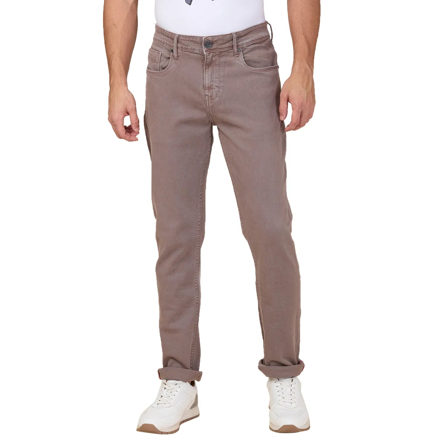 Steel Grey Slim Fit Denims For Men By Being Human Clothing