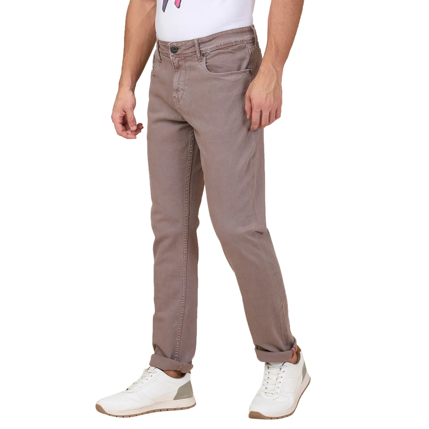Steel Grey Slim Fit Denims For Men By Being Human Clothing