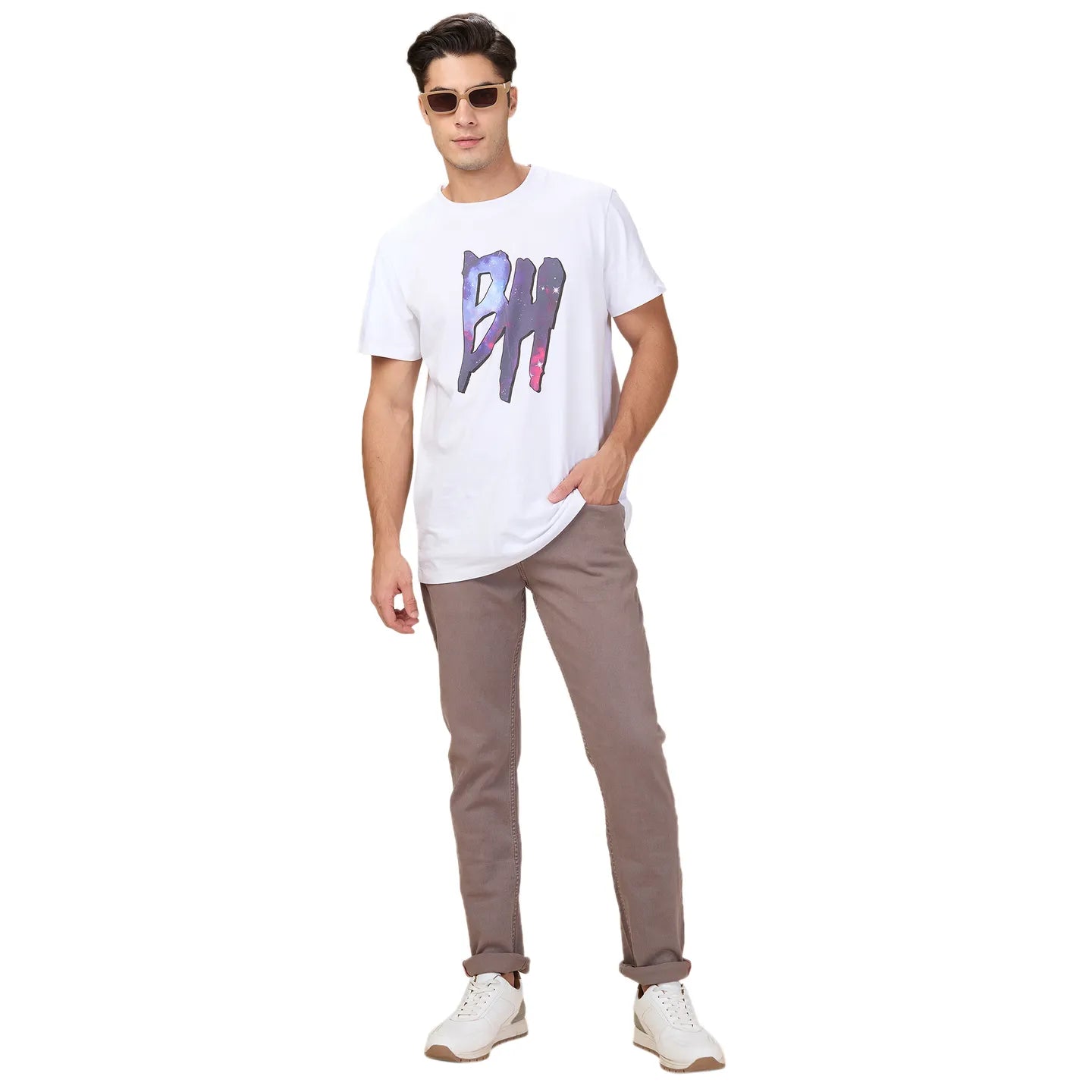 Steel Grey Slim Fit Denims For Men By Being Human Clothing