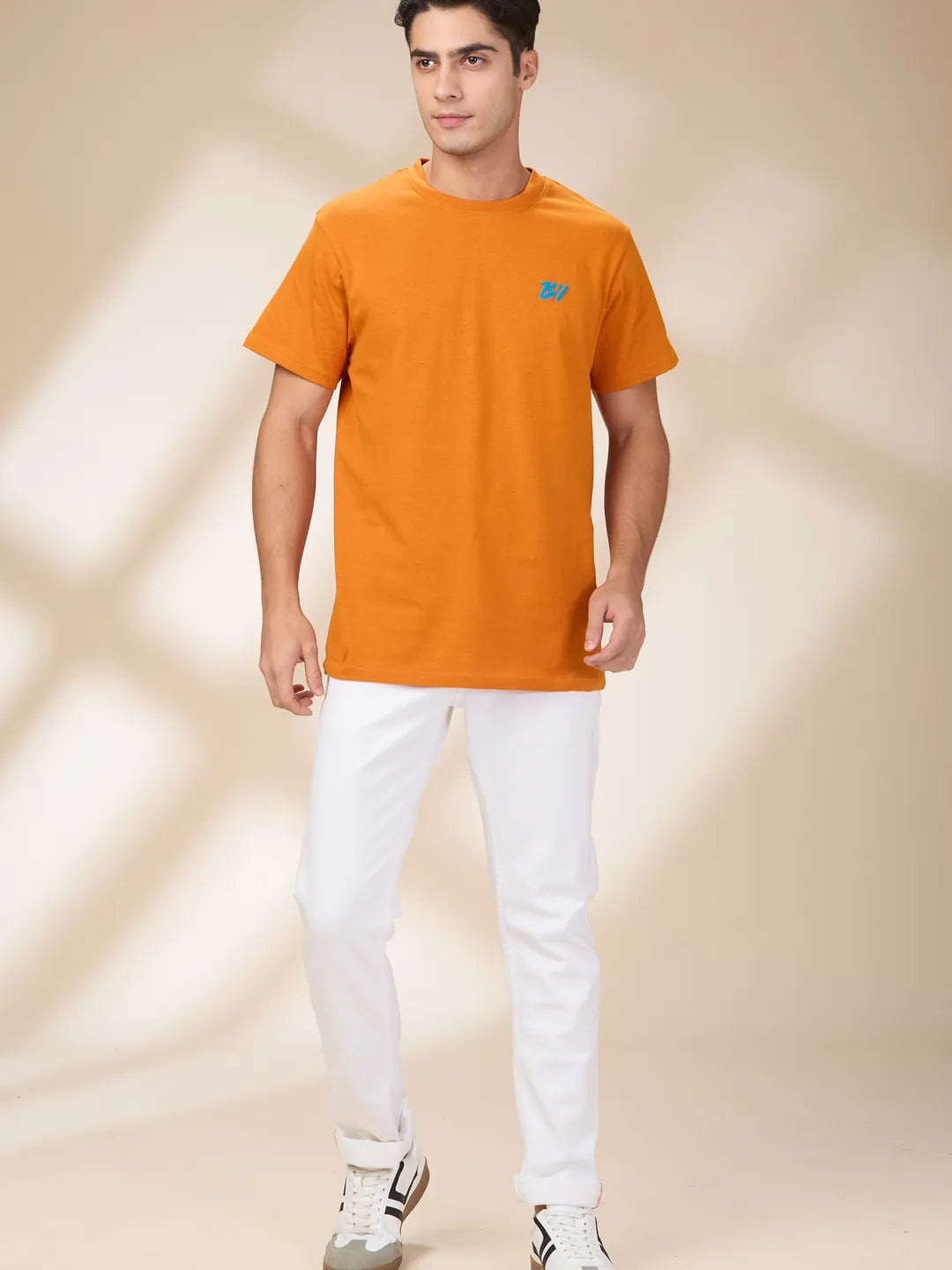 White Slim Fit Denims For Men By Being Human Clothing