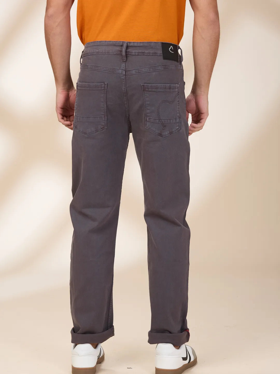 Grey Straight Fit Denims For Men By Being Human Clothing
