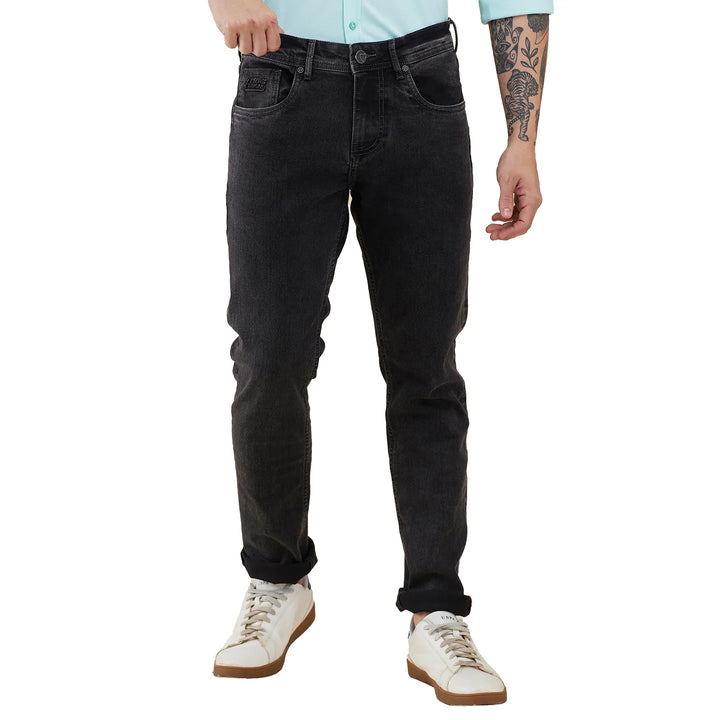 Grey Skinny Fit Denims For Men By Being Human Clothing