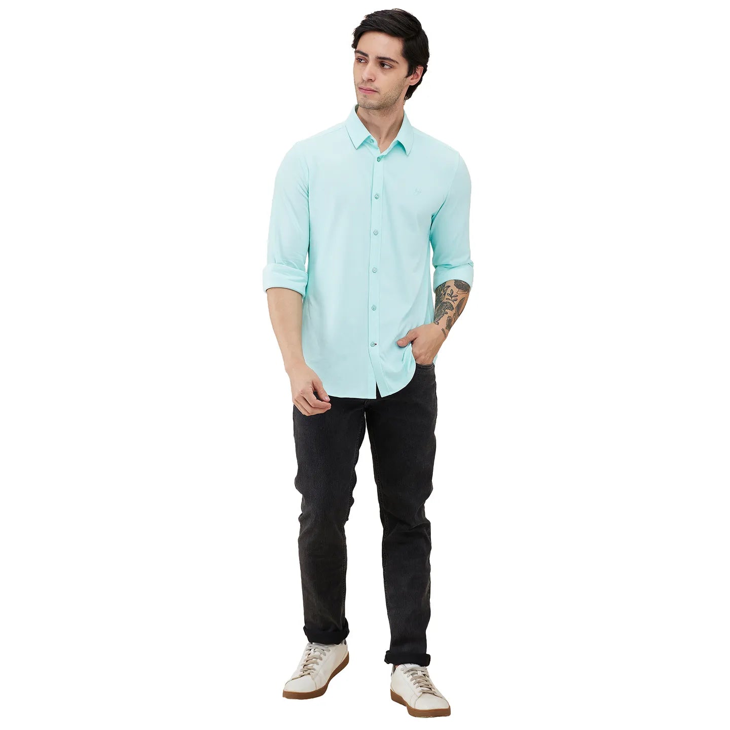 Mens-Bottom Denim Grey Tone by Being Human Clothing