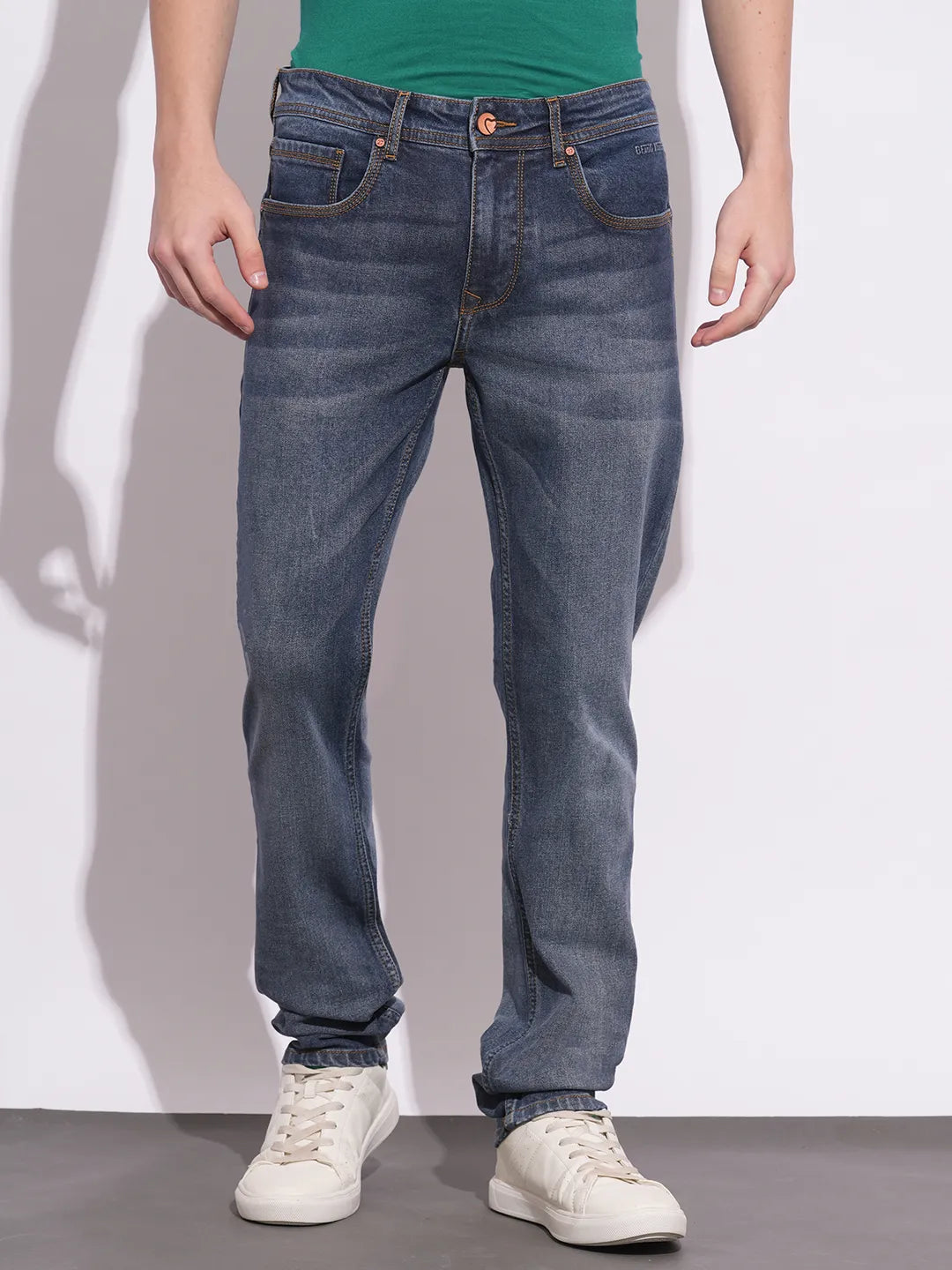 Being Human Clothing Mens-Bottom Denim Mid Tone