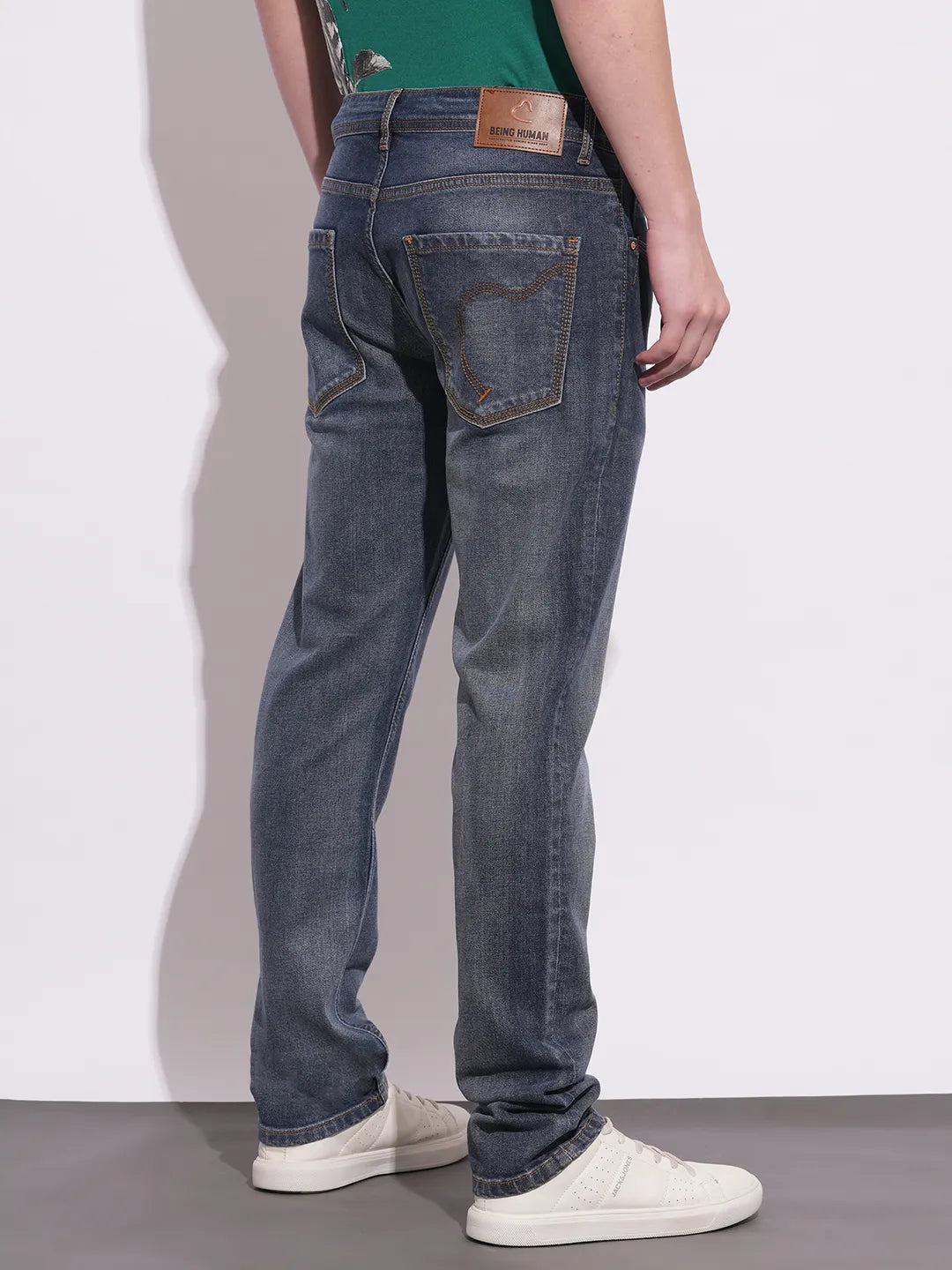 Being Human Clothing Mens-Bottom Denim Mid Tone