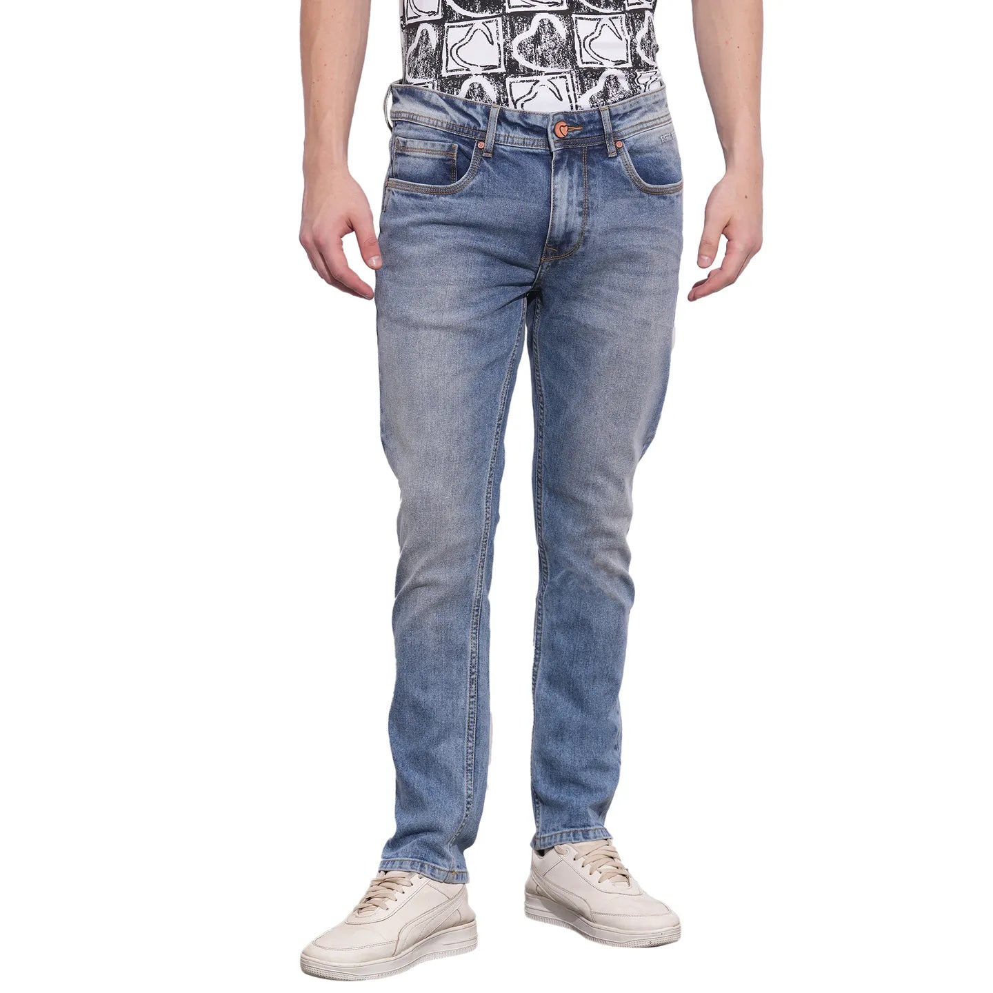 Being Human Clothing Mens-Bottom Denim Lt.Tone