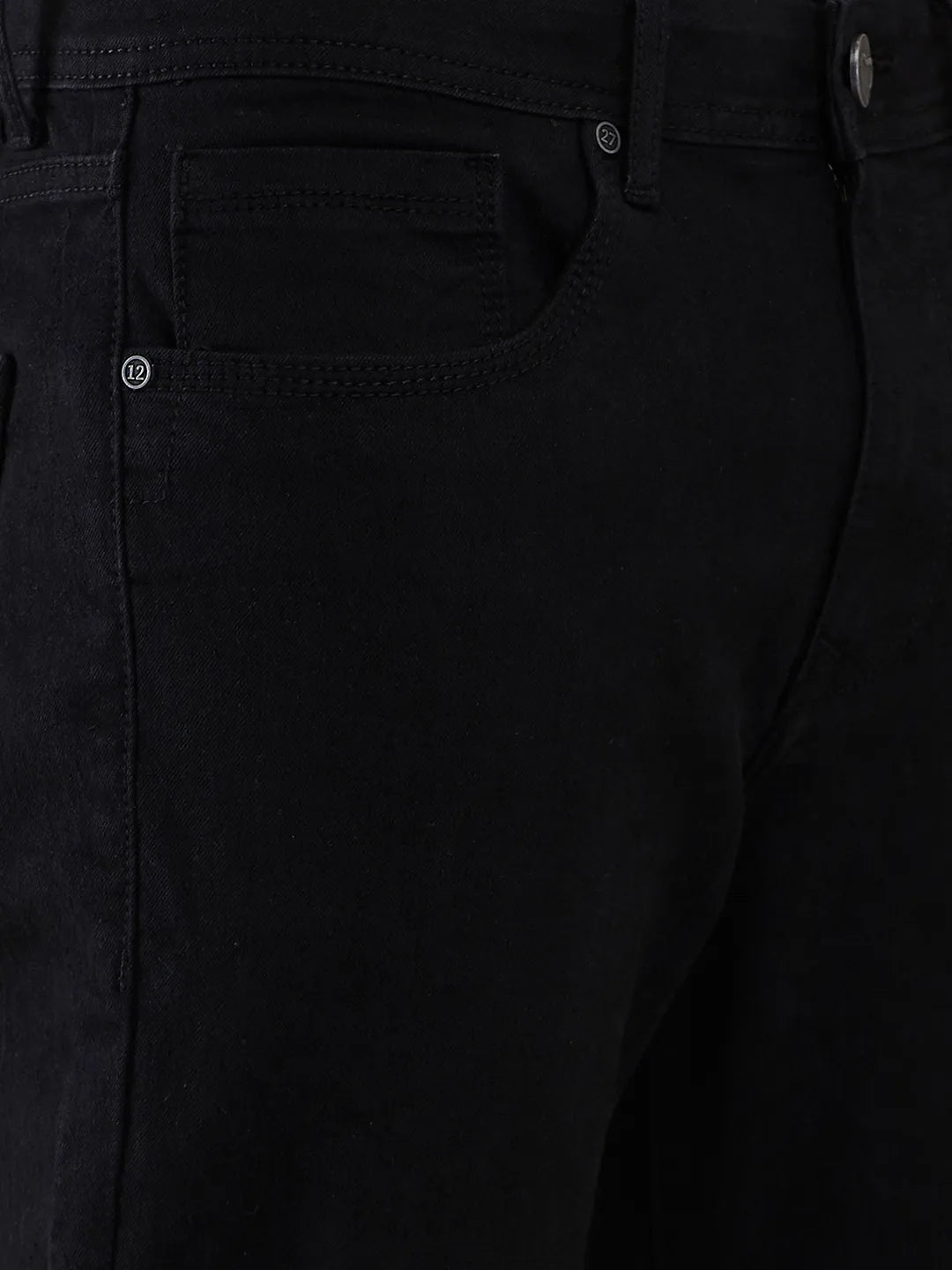 Black Slim Fit Denims For Men By Being Human Clothing