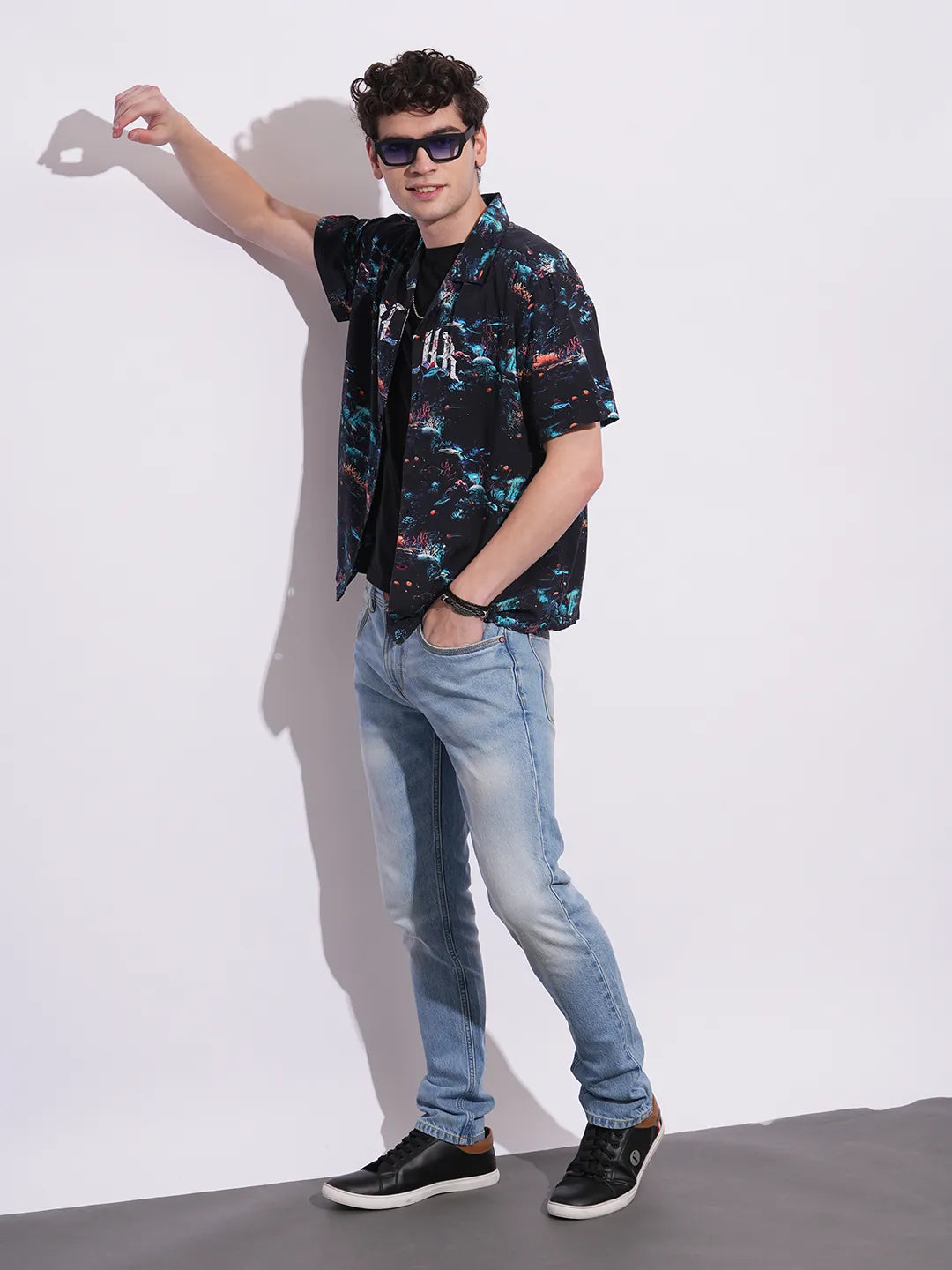 Light Blue Slim Fit Denims For Men By Being Human Clothing