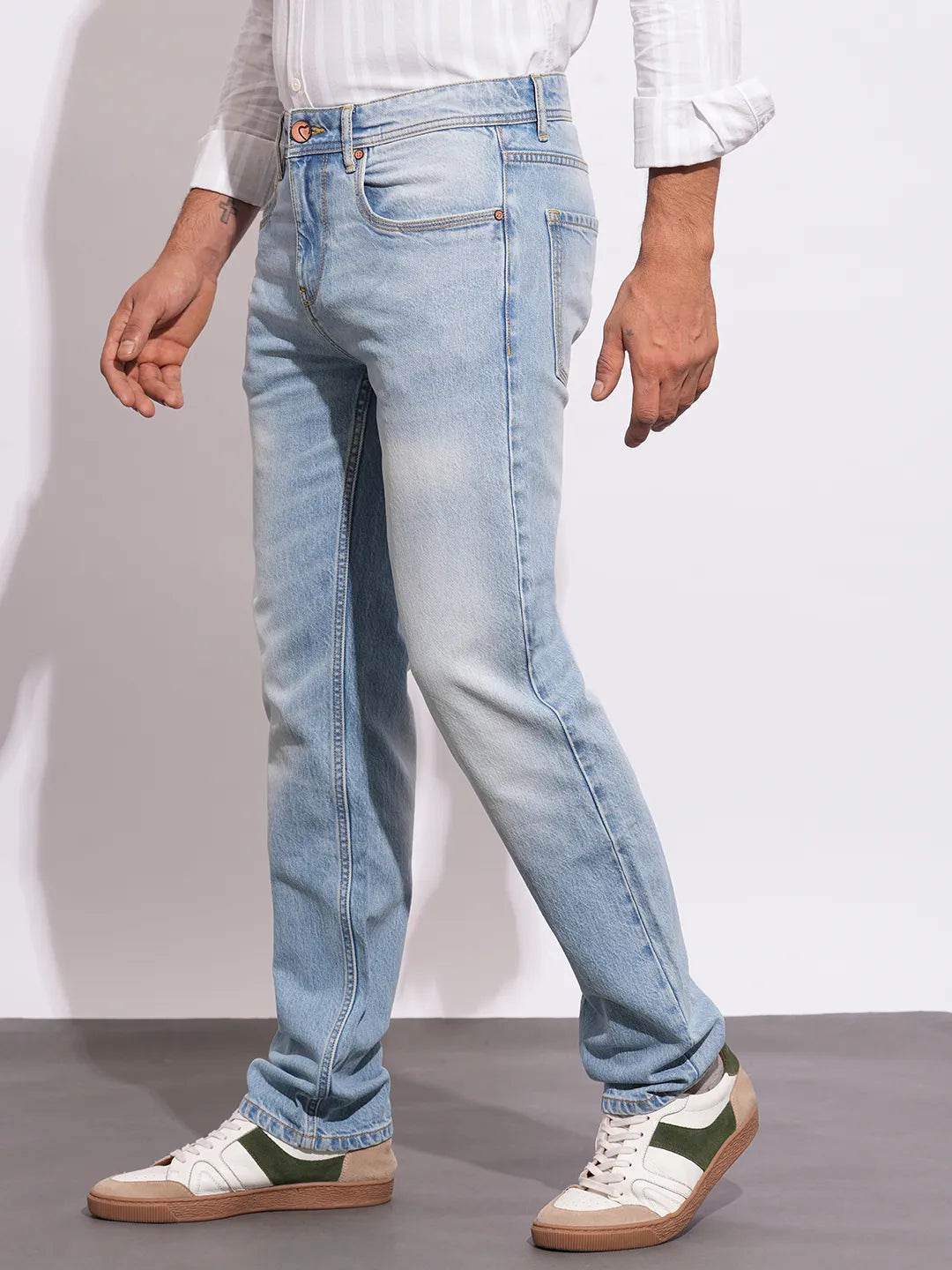 Being Human Clothing Mens-Bottom Denim Lt.Tone