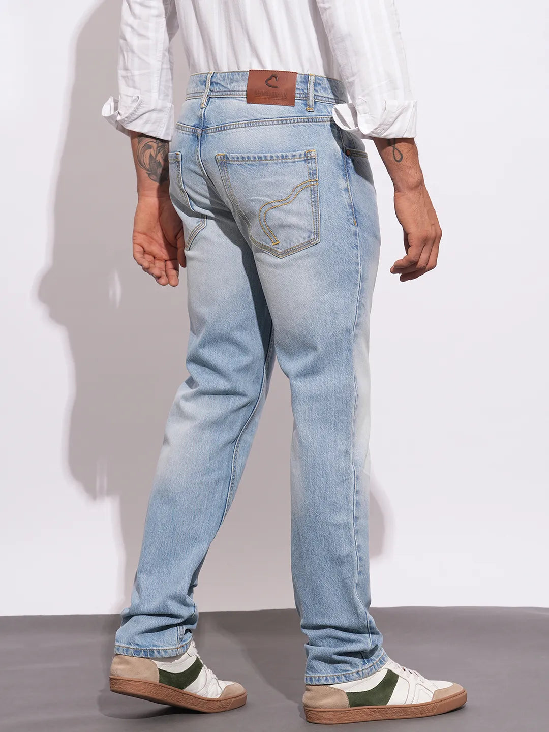 Being Human Clothing Mens-Bottom Denim Lt.Tone