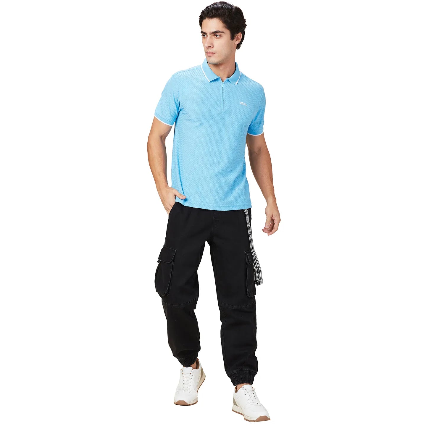 Being Human Clothing Men Black Solid Cargo