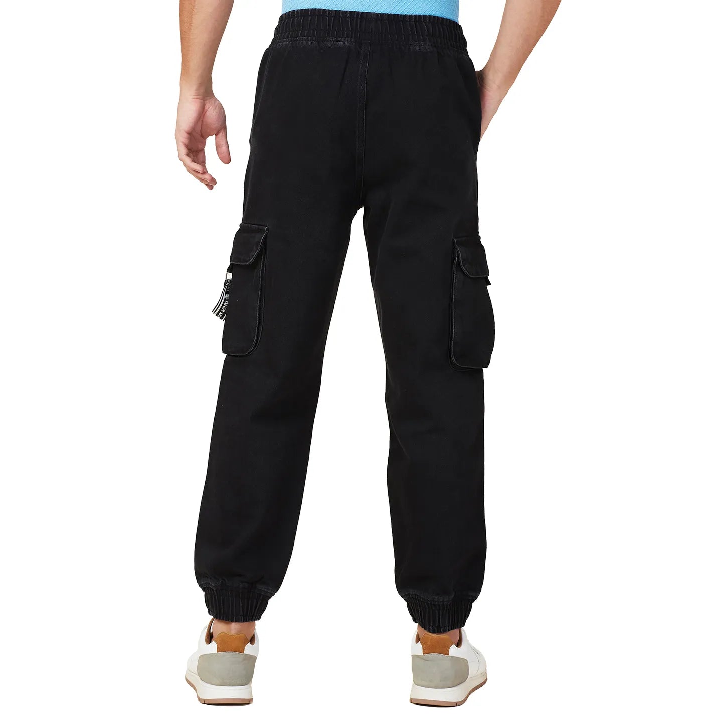 Being Human Clothing Men Black Solid Cargo