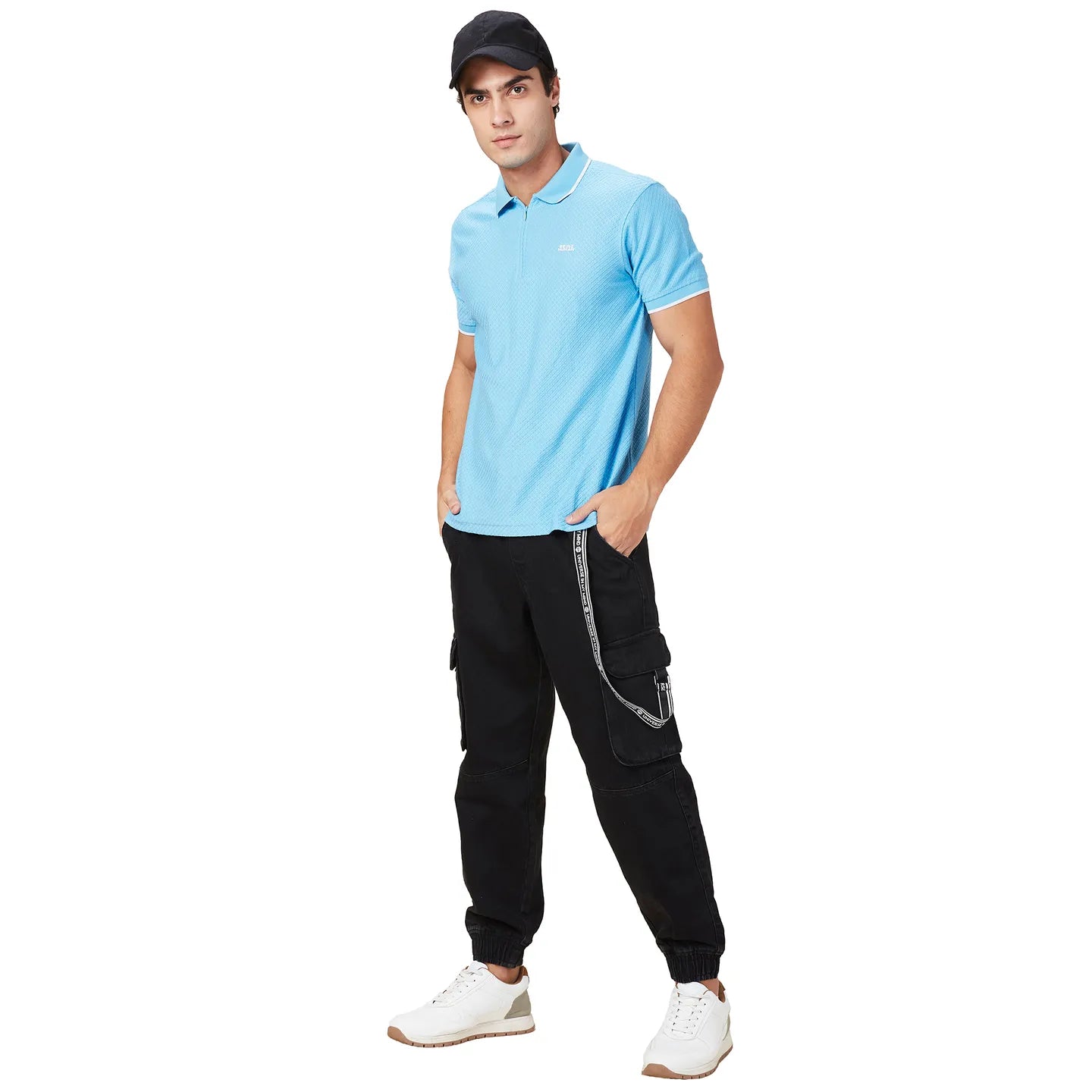 Being Human Clothing Men Black Solid Cargo