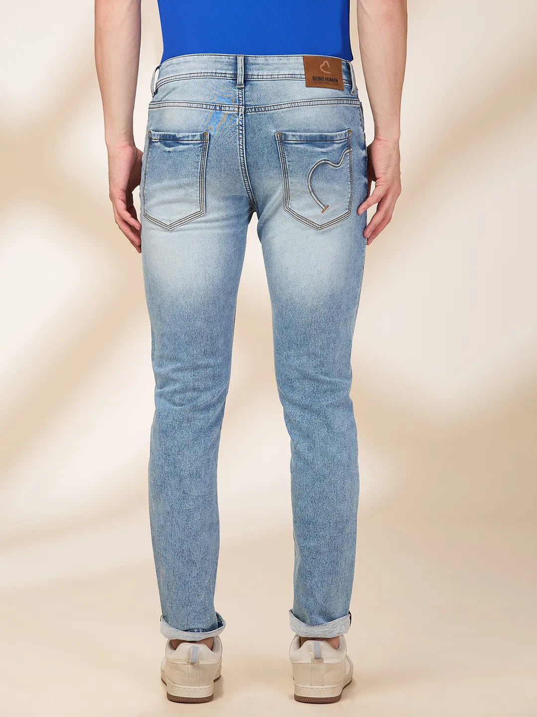 Being Human Clothing Men Blue Solid Jeans