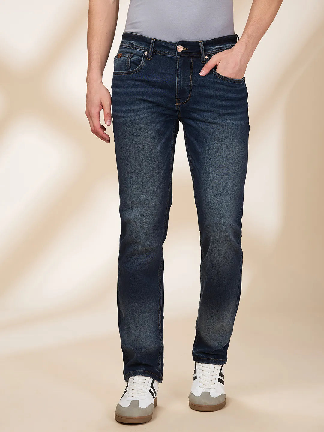 Mens-Bottom Denim Lt.Tone by Being Human Clothing