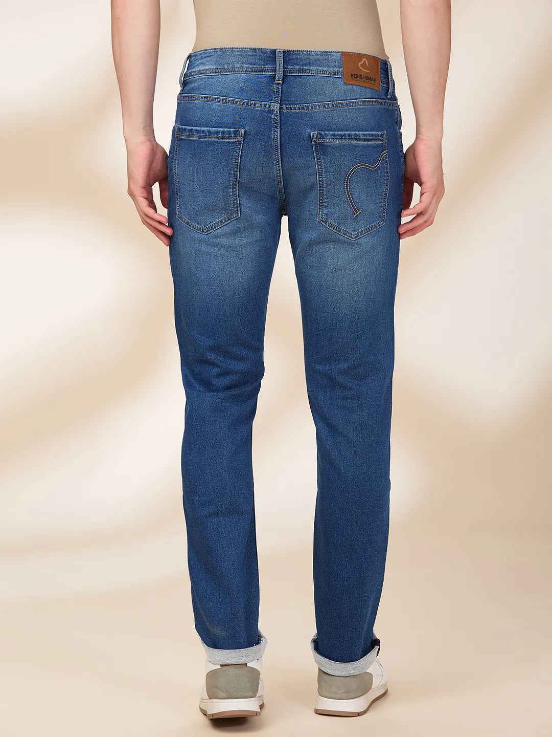 Being Human Clothing Men Blue Solid Jeans