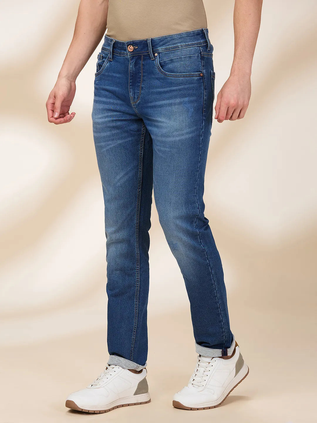 Being Human Clothing Men Blue Solid Jeans