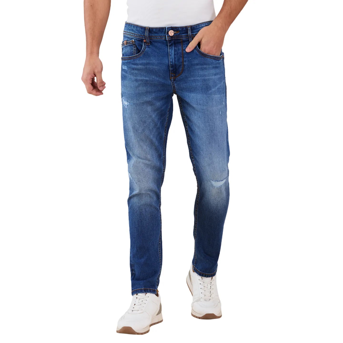 Being Human Clothing Men Blue Solid Jeans