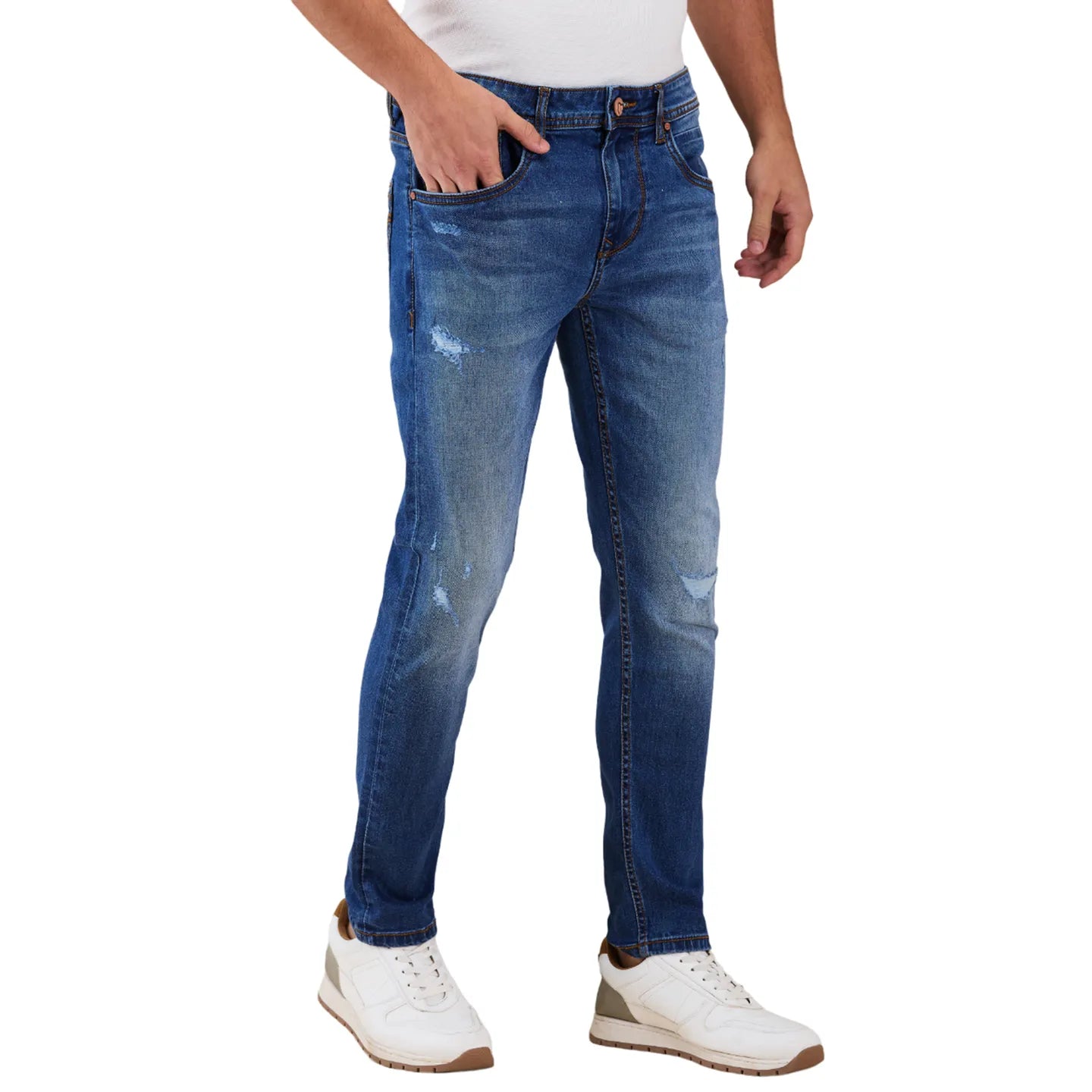 Being Human Clothing Men Blue Solid Jeans