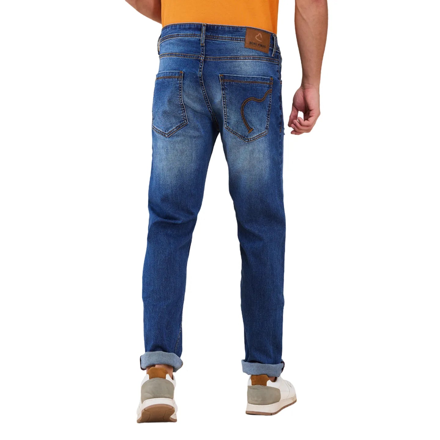 Being Human Clothing Men Blue Solid Jeans