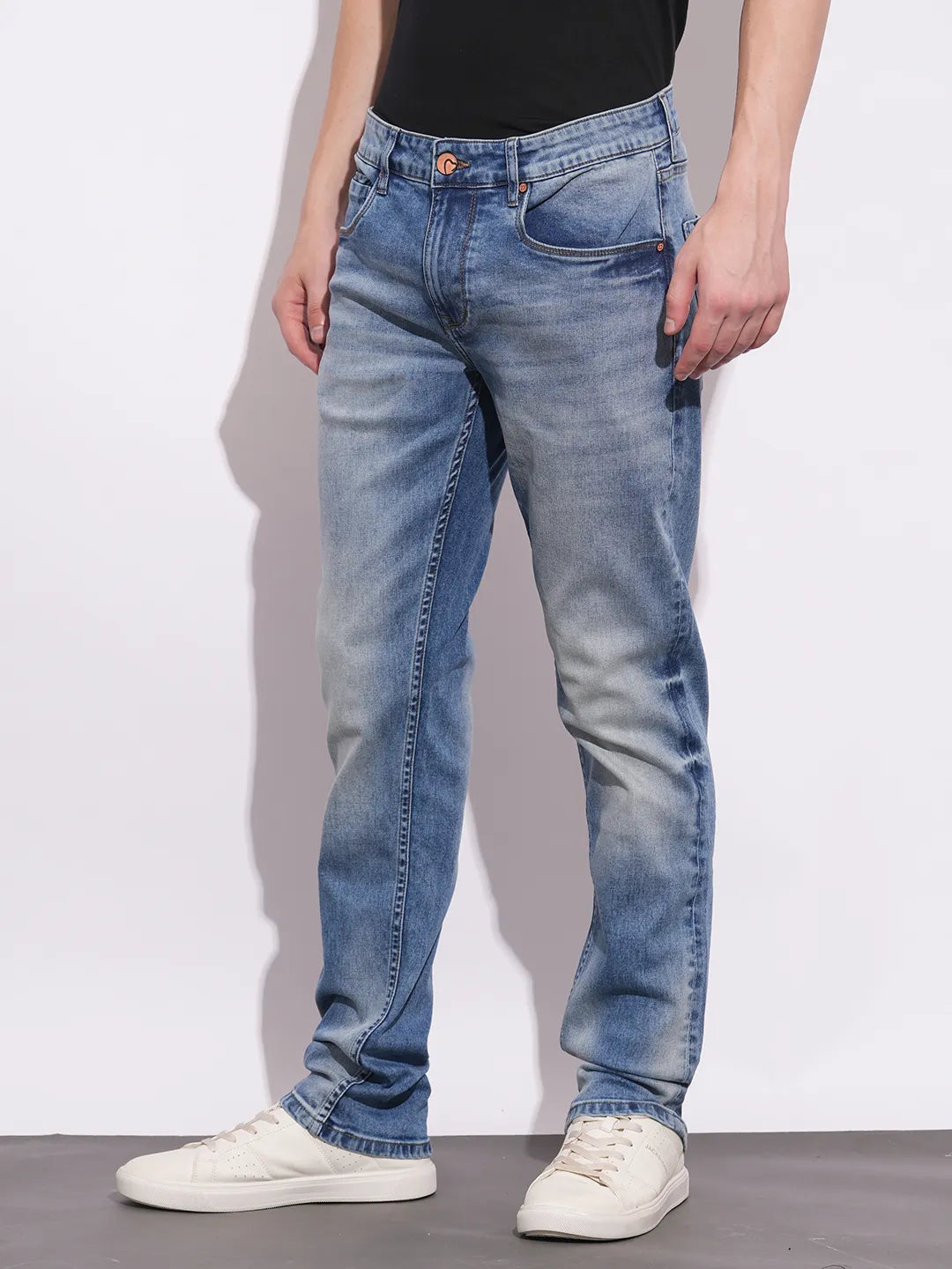 Being Human Clothing Mens-Bottom Denim Lt.Tone