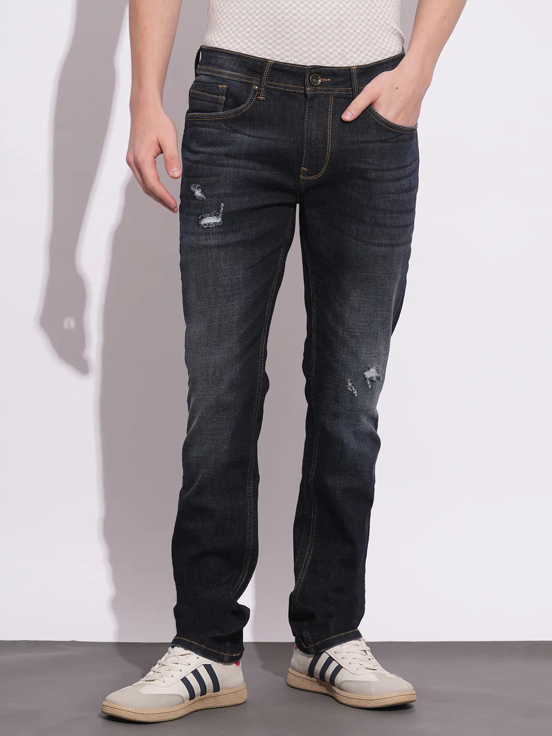Blue Slim Fit Men's Denims by Being Human Clothing