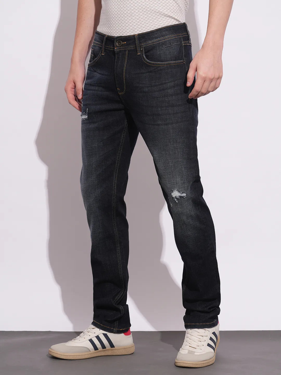Blue Slim Fit Men's Denims by Being Human Clothing