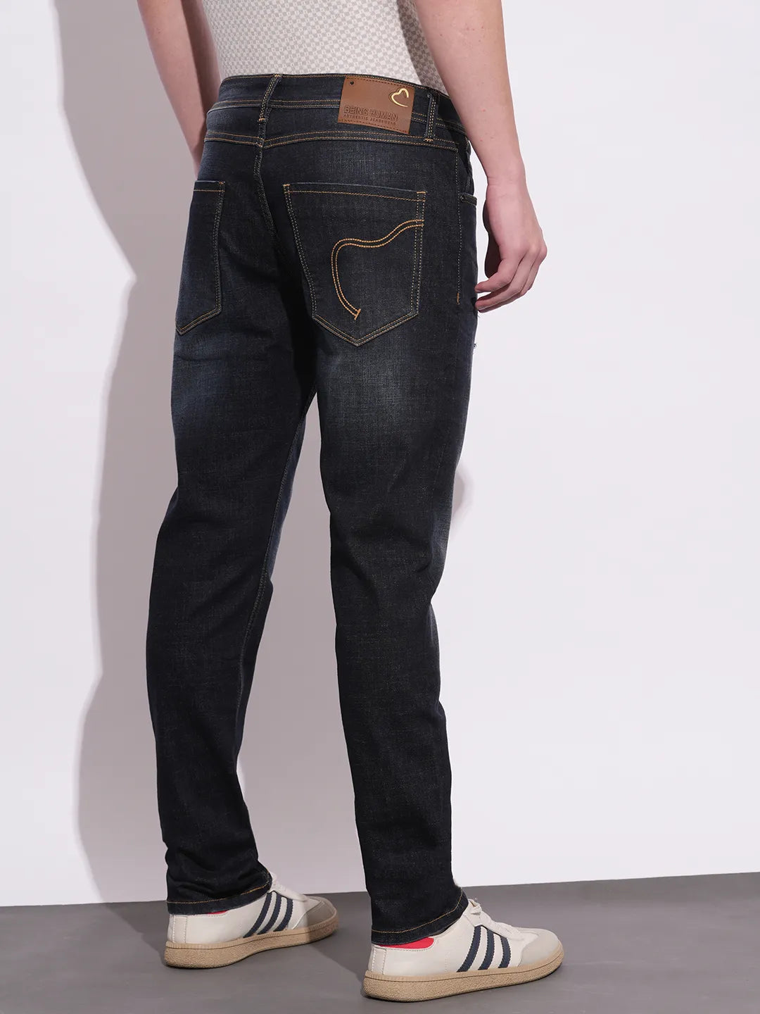 Blue Slim Fit Men's Denims by Being Human Clothing