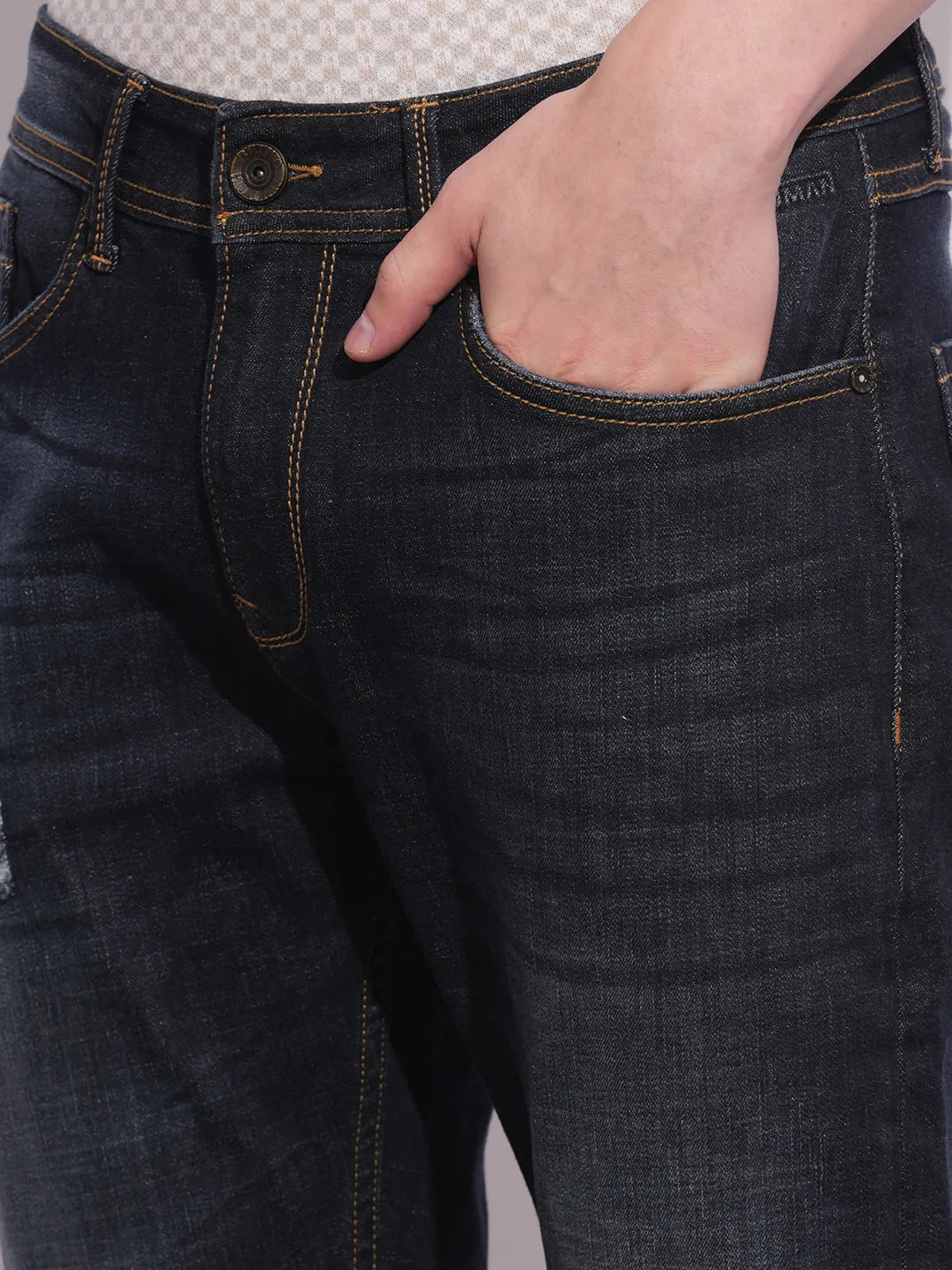 Blue Slim Fit Men's Denims by Being Human Clothing