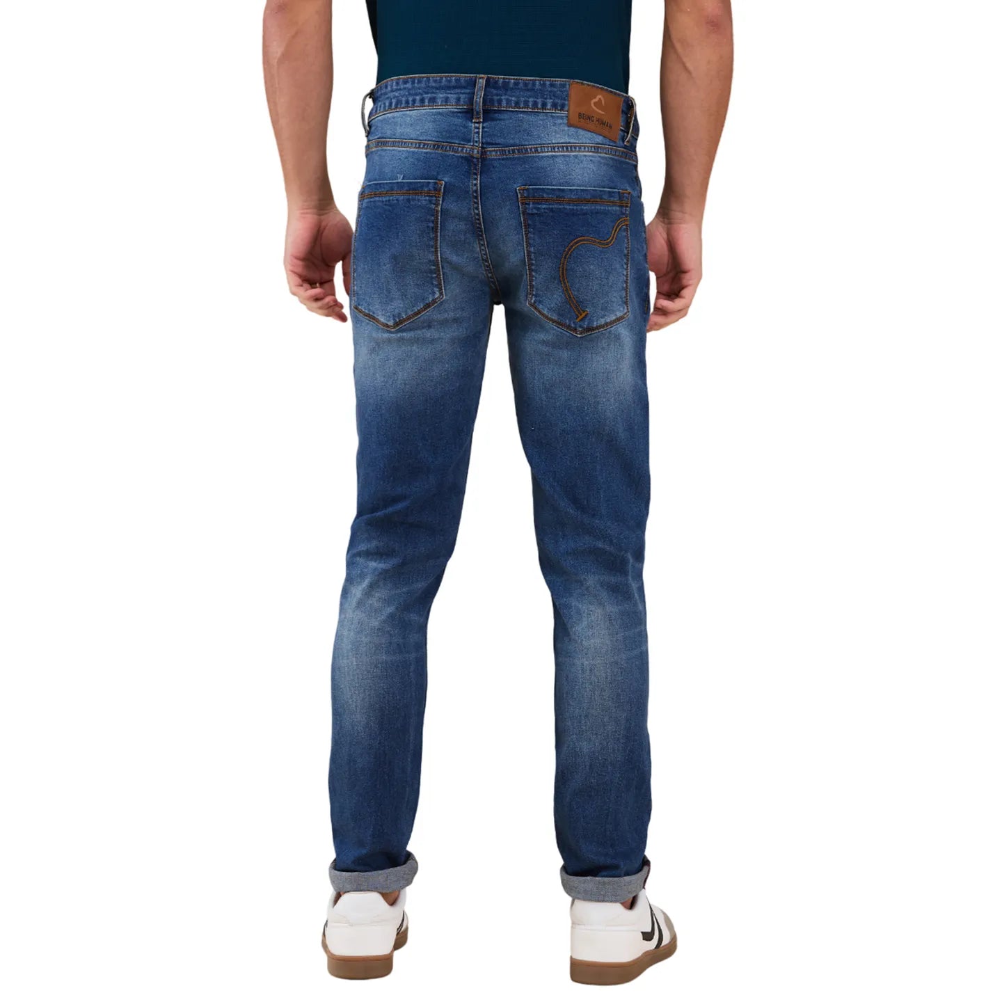 Blue Skinny Fit Denims For Men By Being Human Clothing