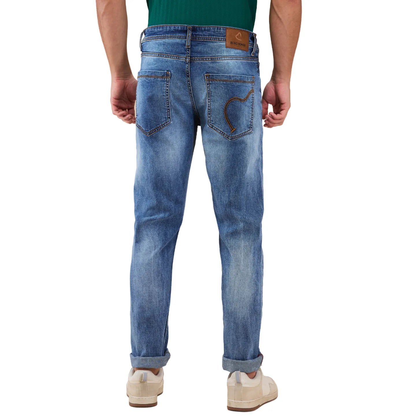 Being Human Clothing Men Blue Solid Jeans