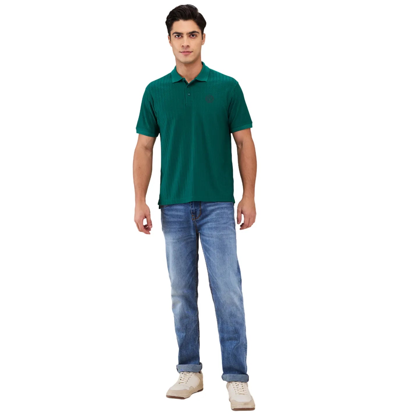 Men Blue Solid Jeans by Being Human Clothing