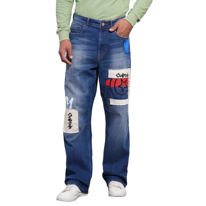 Blue Radon-Anti Fit Denims for Men by Being Human Clothing
