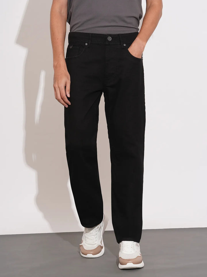 Black Slim Fit Denims For Men By Being Human Clothing